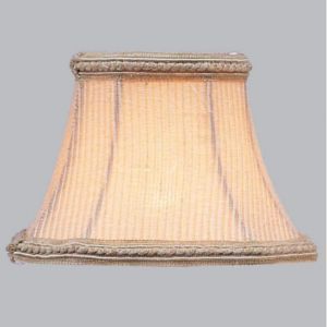 New 5 in Wide Clip on Chandelier Shade Cream Fabric White Fabric 