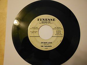 THE TWILIGHTS 45 RPM MY HEART BELONGS ONLY TO YOU OH BABY LOVE FINESSE 