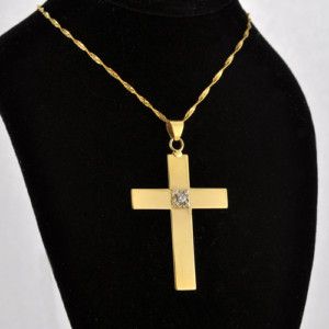   Latin Style Handcraft Cross Accents 5 Points Diamond at Center
