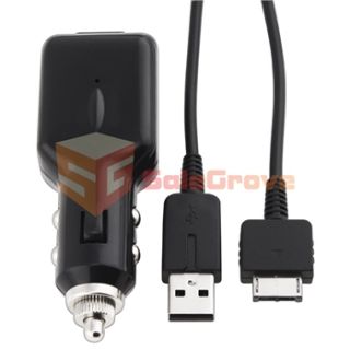 Car Charger Adapter W/USB Cable For Sony Playstation PS Vita PSV