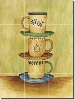 Mullen Coffee Art Kitchen Decor Ceramic Tile Mural