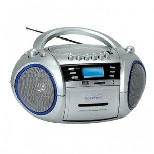Supersonic MP3 CD USB Player Cassette Recorder FM Radio