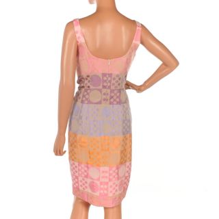 57 Charo Azcona Multi Colour Bubble Pattern Dress Size 42 UK 14 RRP 
