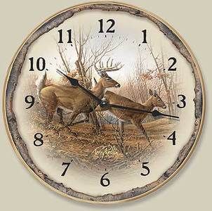 terry redlin quartz clock buck autumn run