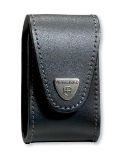 Black Leather Belt Pouch for Swisschamp XLT Victorinox Swiss Army 