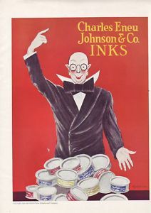 1927 Charles Eneu Johnson Inks Cappiello Poster Man