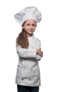 DayStar 950 Childrens Long Sleeve Chef Coat for Kids White Made in 