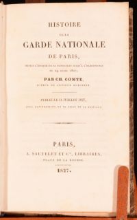   Histoire Garde Nationale Paris Charles Comte La Censeur Scarce