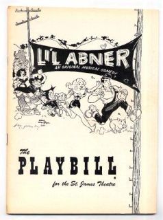 Playbill LiL ABNER 1956 Edith Adams Peter Palmer