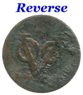 RARE Dutch East India Co VOC One Duit of 1791 Ad Very Scare Coin 