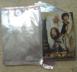 200 DVD Case Box Cello Wrap Bag Wallet Plastic Sleeve U