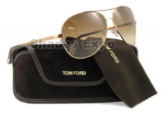 Tom Ford Sunglass TF 35 Charles Gold TF35 772 Aviator