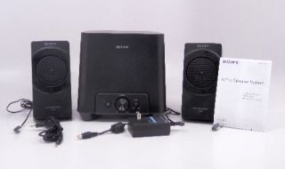 Sony SRSD4 Speaker System Desktop PC 2 1 Channel Multimedia Subwoofer 
