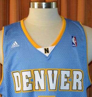 Denver Nuggets Chauncey Billups Adidas 7 Sewn Basketball Jersey Large 