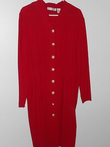 Chaus Red Dress Beautiful Size 16