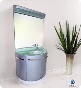 Fresca Certo 40 Modern Bathroom Vanity   Silver