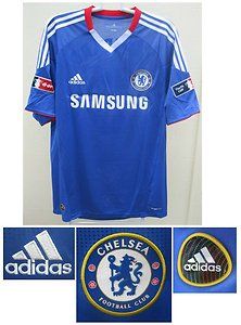 CHELSEA FC ADIDAS HOME 2010 11 FA CUP FOOTBALL JERSEY SHIRT LARGE TOP 
