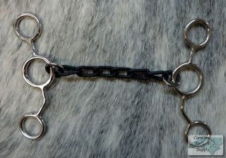   Sweet Iron Jr Cow Horse Bit w Chain Mouth Piece New Horse Tack