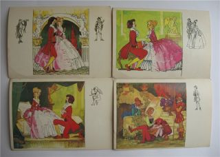 Set 16 Vintage Postcard Fairy Tale Sleeping Beauty 1979