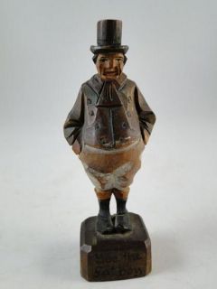   Anri Italy Figurine Charles Dickens Joe Fat Boy Antique Statue