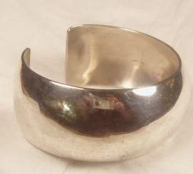 Sterling Silver Chester C J Nez Navajo Cuff Bracelet