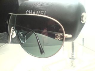 CHANEL Ladies Designer Aviator Sunglasses Oversized With Case & Bag 