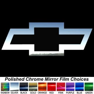 Chevy Bowtie Logo 23 Chrome Film Chevrolet Auto Car Truck Sticker 