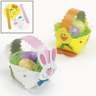 12 Paper Plate Bunny Chick Easter Basket Craft Kits