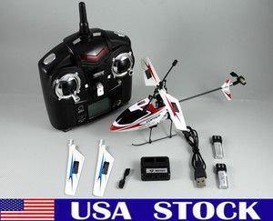 USA Ship 4 Channel RTF Electric Rc Helicopter W Gyro Stabilizer 