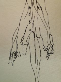 Giorgio de Chirico Original Pre Surrealist Pen Ink Figure Drawing 6 x 