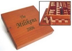 Personalized Deluxe Chess Backgammon Checkers Set