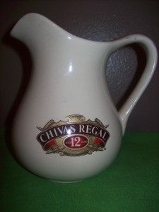 Chivas Regal Scotch 12 Years Ceramic Bar Water Pitcher
