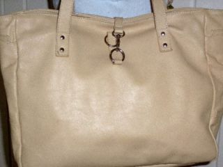 Chiara Guias Made in Italy Beige Leather Shopper Tote Shoulder Bag 