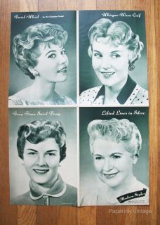 Chic Hairstyles Poster 1958 Twirl Whirl Whisper Wave