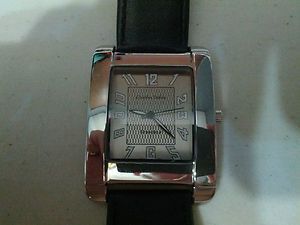 Charles Delon Grandeur Watch with Silver Face Leather Band