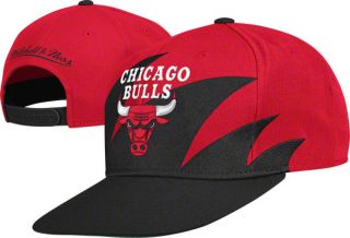 chicago bulls mitchell ness sharktooth snapback hat