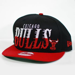 Chicago Bulls Black Sailtip New Era Vintage Snapback Hat