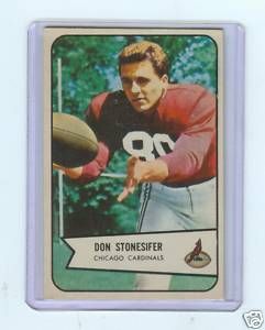 1954 Bowman 48 Don Stonesifer Chicago Cardinals