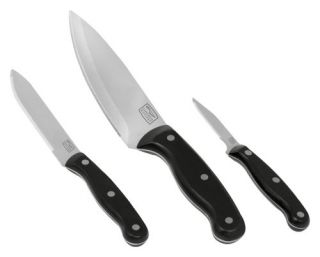 features 3 piece knife set featuring chef s knife utility knife