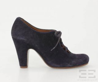 chie mihara purple suede lace up heels size 37