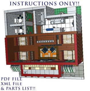 Lego Custom Modular Building   Chilis Restaurant   INSTRUCTIONS ONLY 