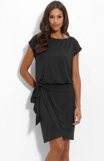 Suzi Chin for Maggy Boutique Tie Waist Jersey Blouson Dress Size 6 