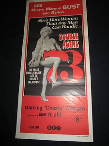 Chesty Morgan Double Agent 73 Original Poster