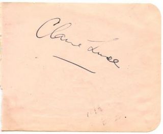 CLAIRE LUCE & HARTLEY POWER VINTAGE 1940s SIGNED BRITISH ALBUM PAGE 