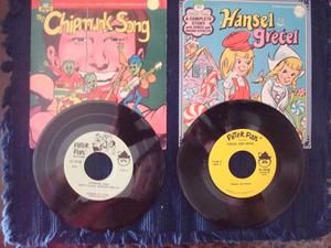   Peter Pan 45 RPM Records Hansel & Gretel and The Chipmunk Song L@@K