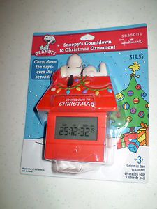   PACKAGE Hallmark Peanuts Snoopy Countdown to Christmas Clock Ornament