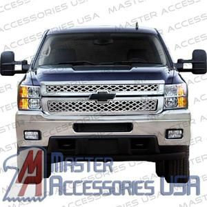 2011 Chevy Silverado 2500HD Chrome Grill Grille Overlay 2 Pcs