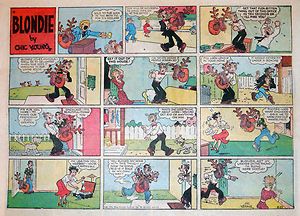 Blondie Dagwood by Chic Young large half page Sunday comic August 23 