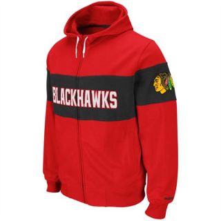 Chicago Blackhawks Reebok Neutral Zone Full Zip Hooded Sweatshirt Sz 