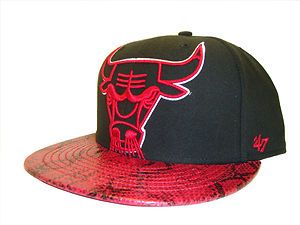 Chicago Bulls Snap Back Snapback Cap Hat Caps Hats 47 Brand Snake Skin 